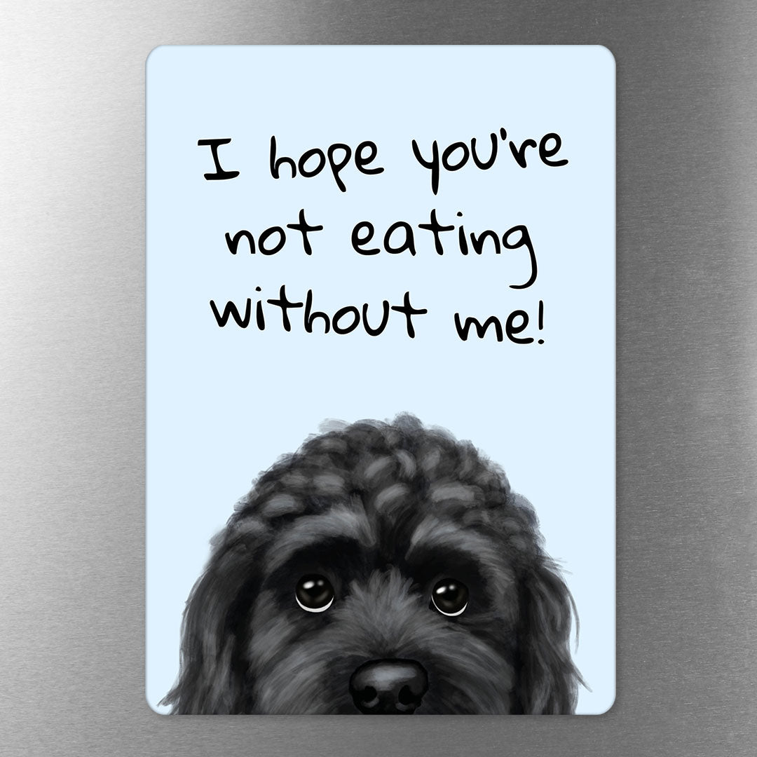 Black Cockapoo Fridge Magnet