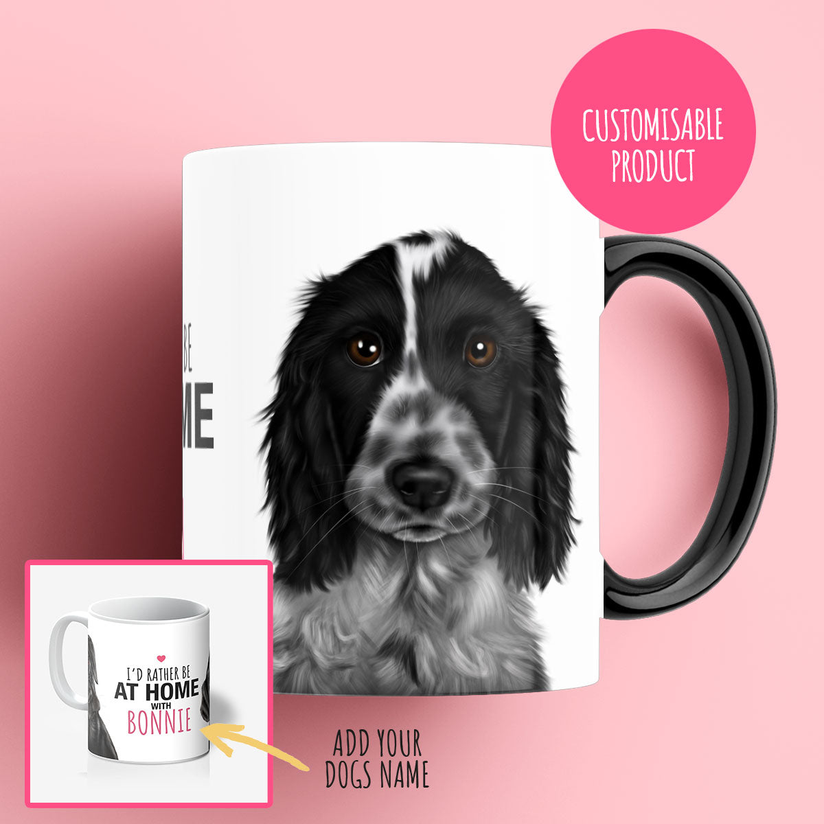 Personalised Blue Roan Cocker Spaniel Mug