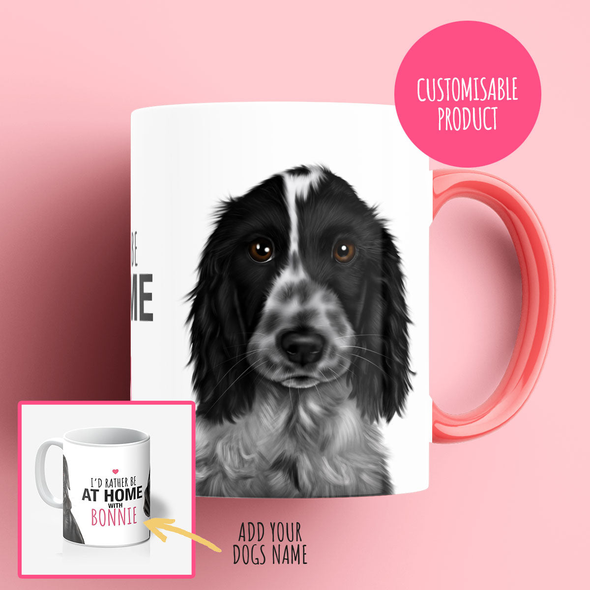 Personalised Blue Roan Cocker Spaniel Mug