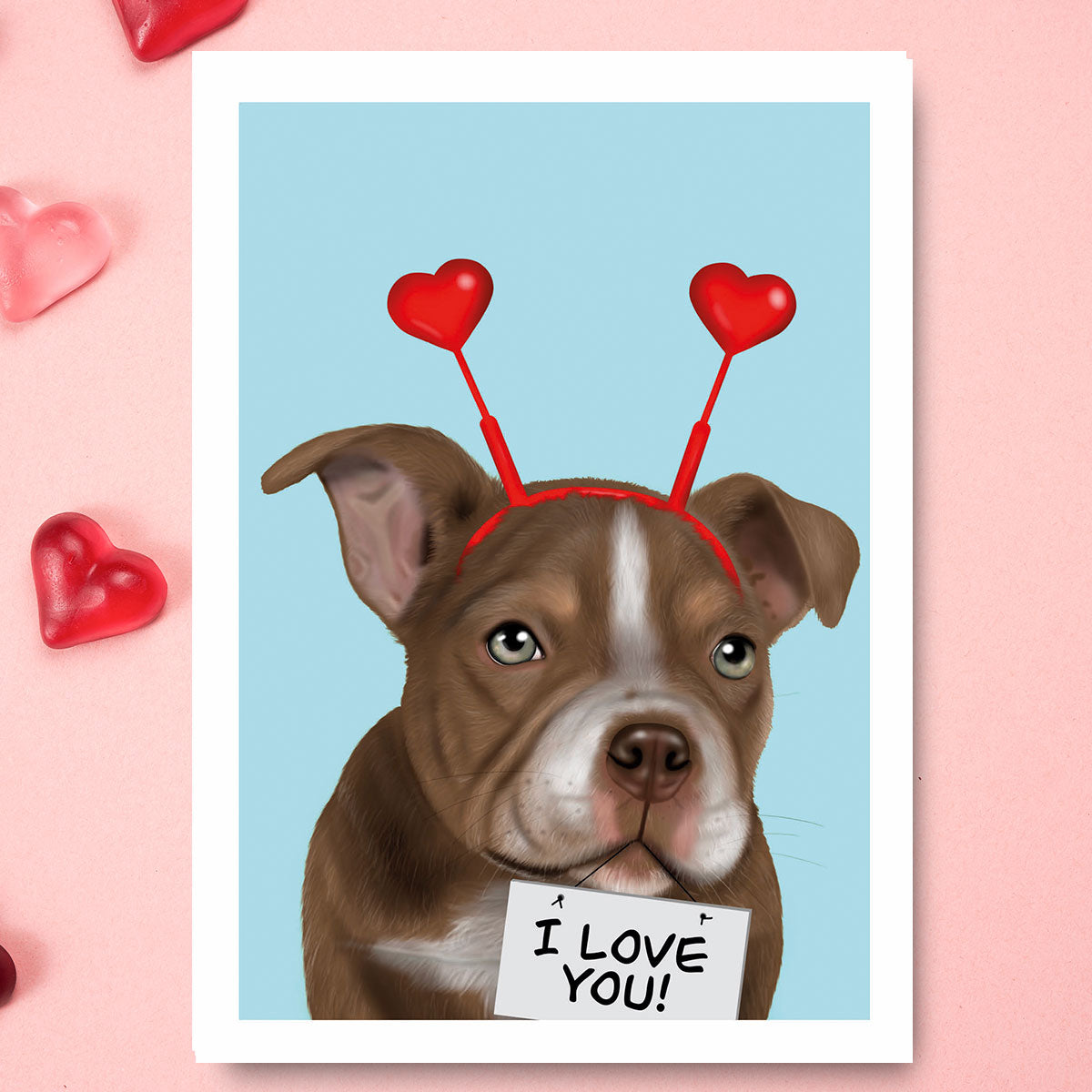 Micro Bully "I love you" Card