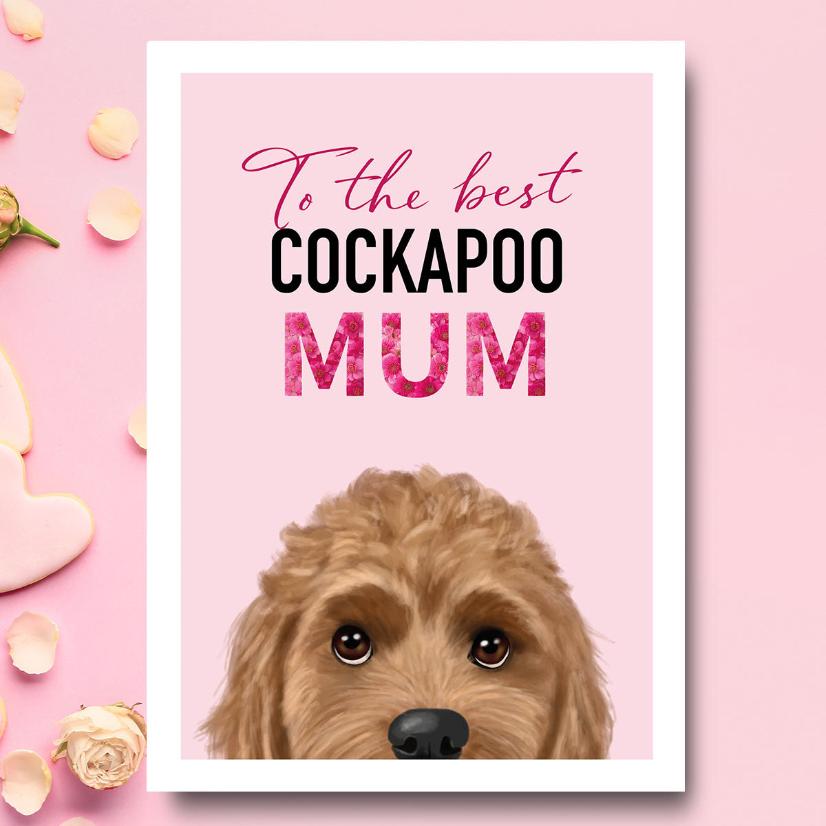 Peeping Cockapoo Mum Card
