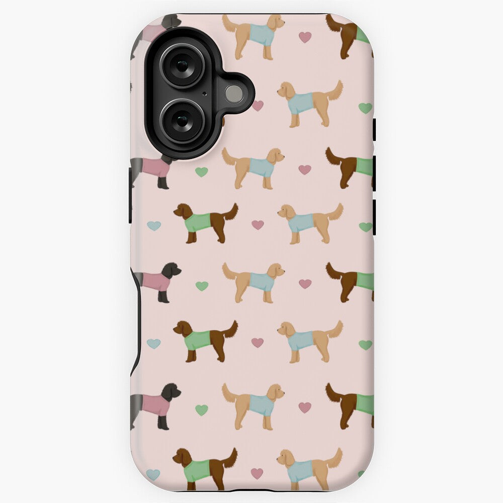 Cockapoos and Hearts iPhone Tough Case