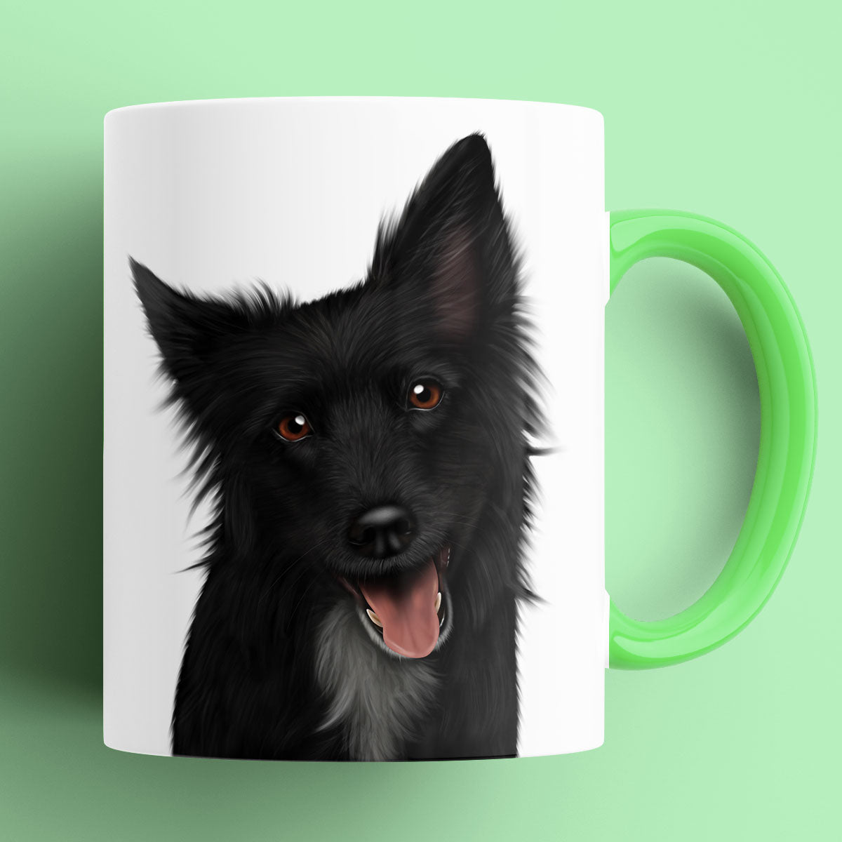 Black Border Collie Mug
