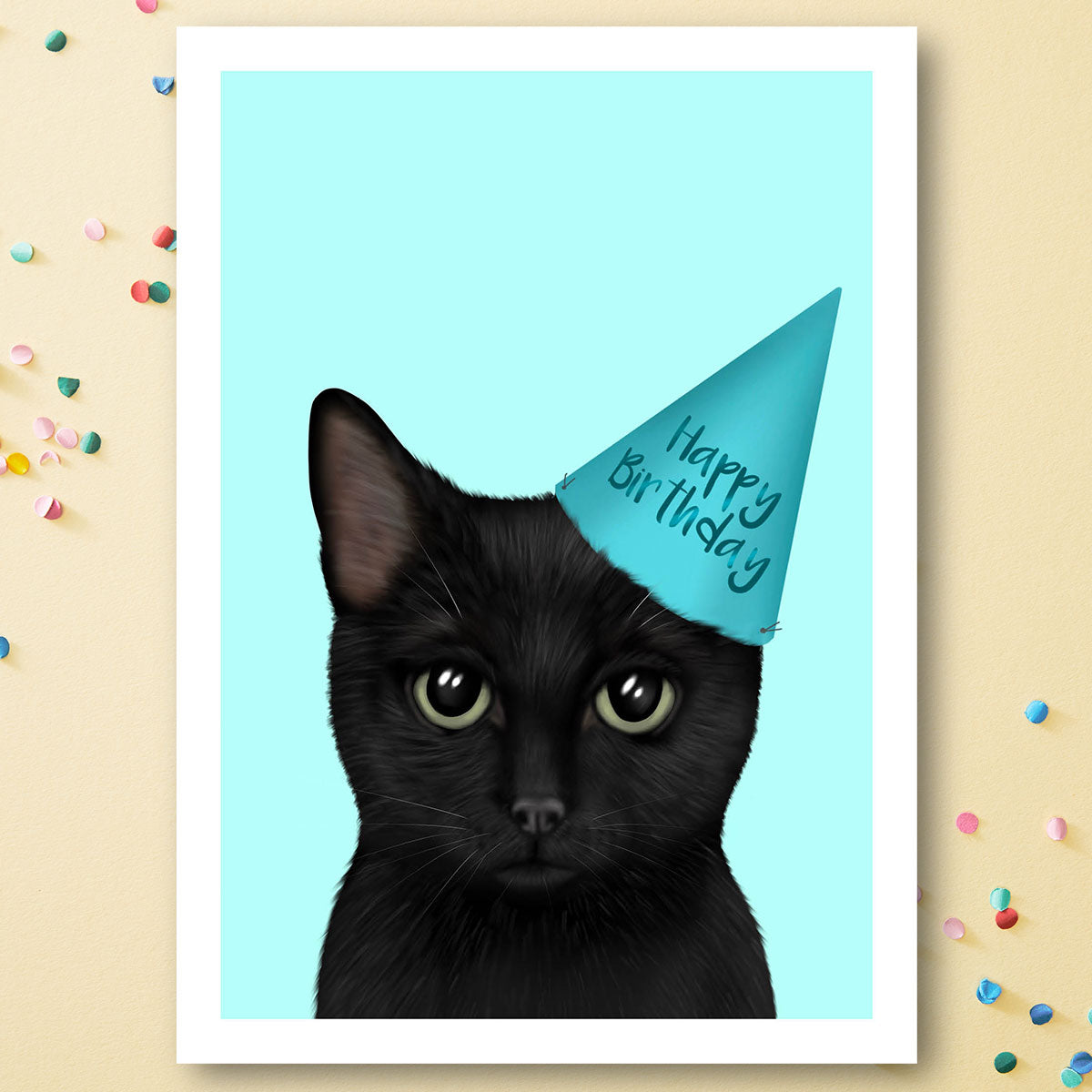 Black Cat Birthday Card