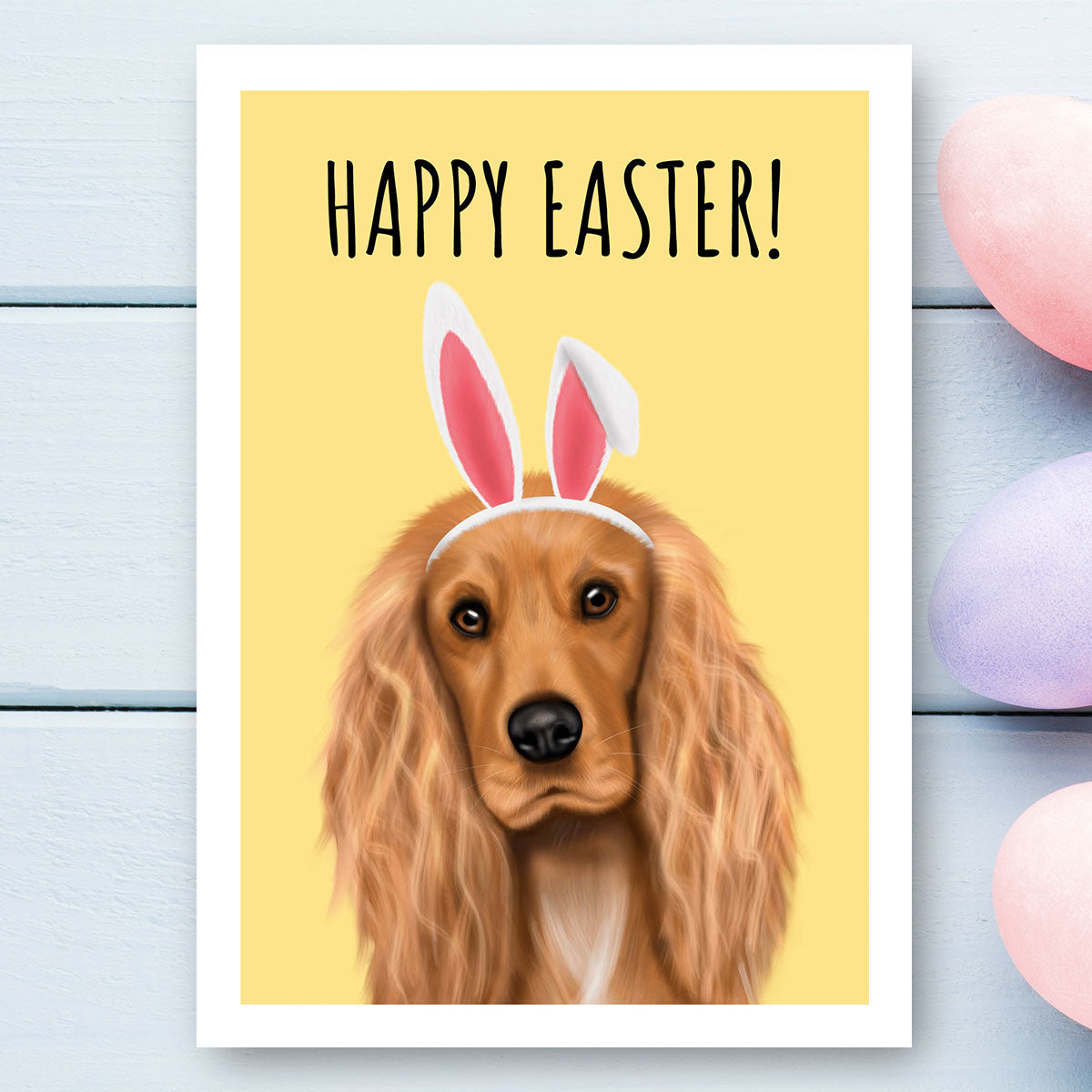 Cocker Spaniel Happy Easter Card