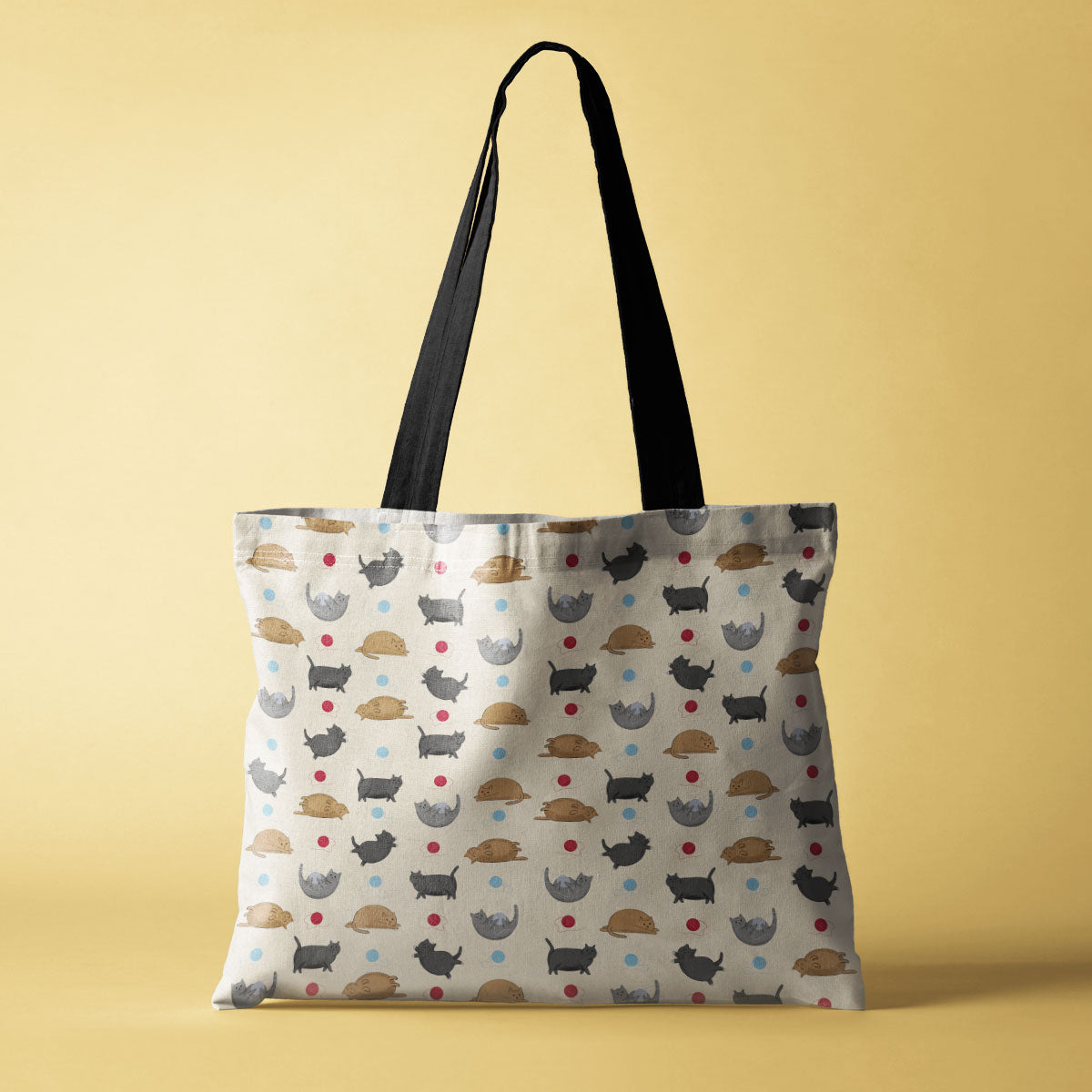 Fat Cats and Wool Canvas Tote Bag