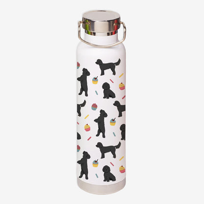 Black Cockapoos and Cupcakes Water Bottle
