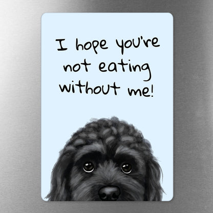 Black Cockapoo Fridge Magnet