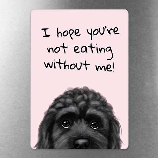 Black Cockapoo Fridge Magnet