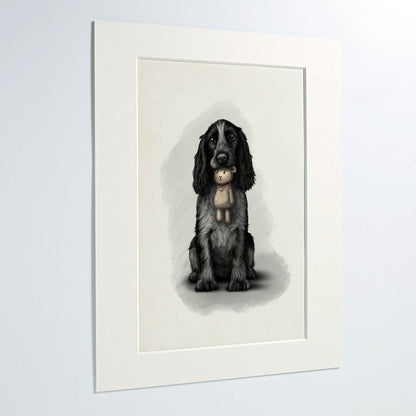 Blue Roan Cocker Spaniel Mounted Print