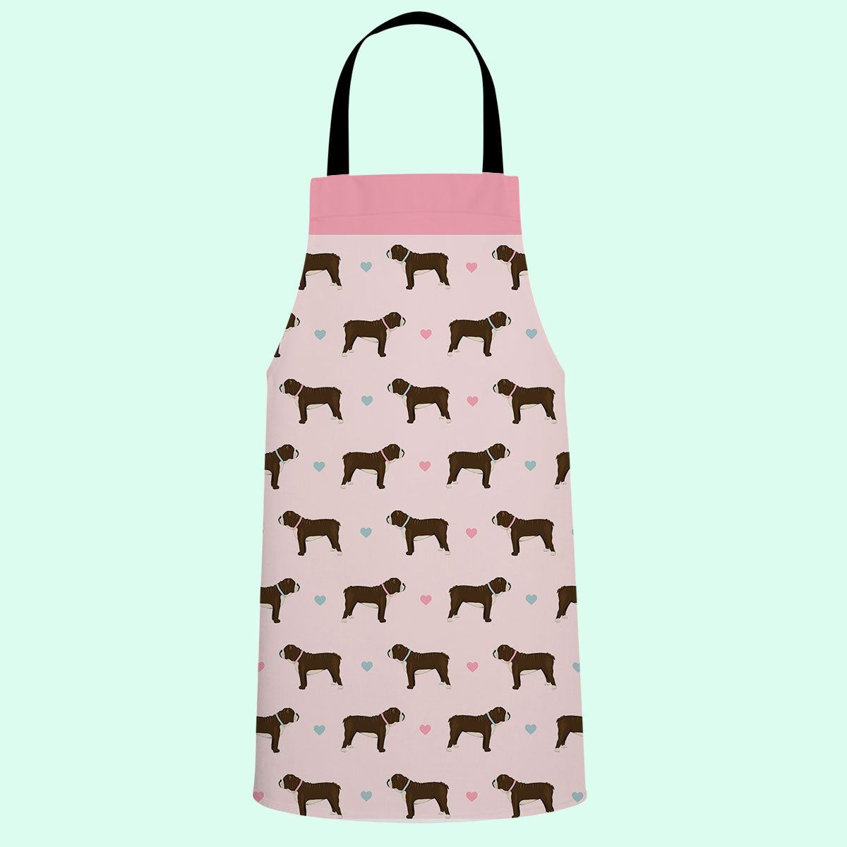 Chocolate and White Bulldogs Apron