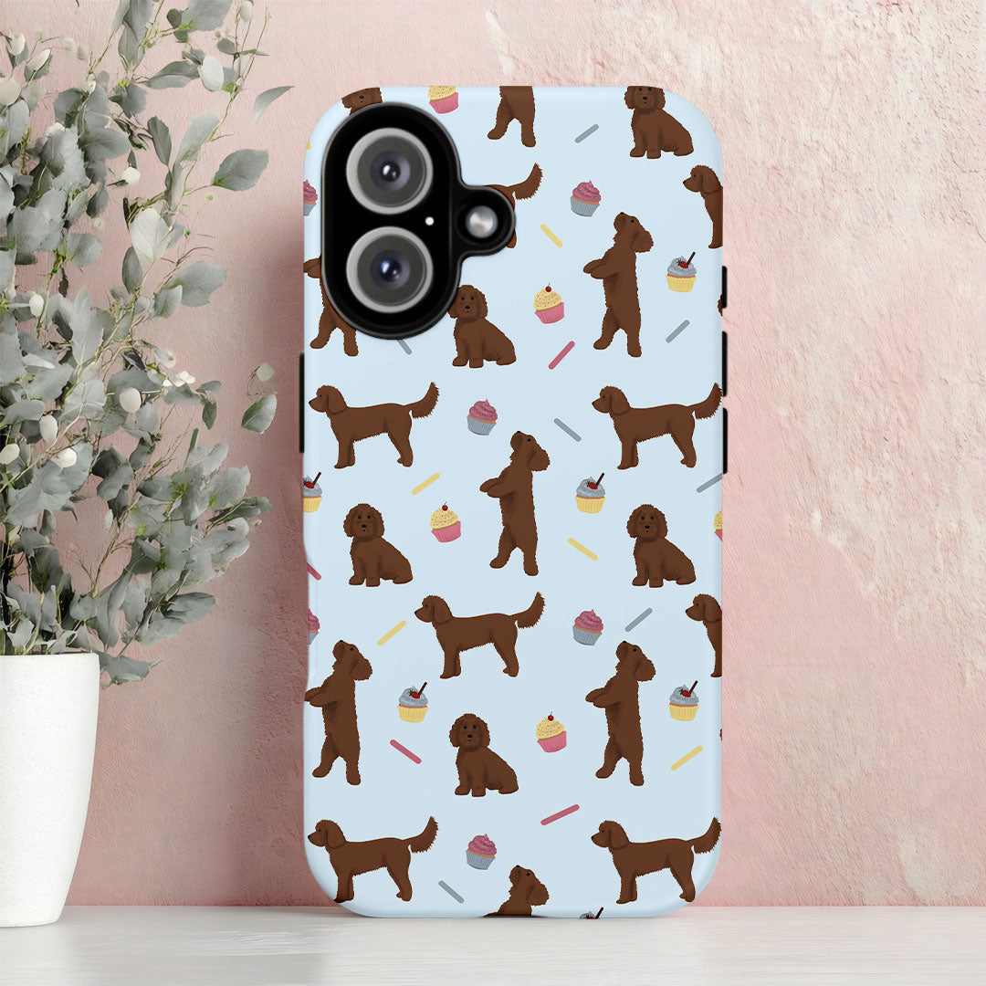 Chocolate Cockapoos and Cupcakes iPhone Tough Case