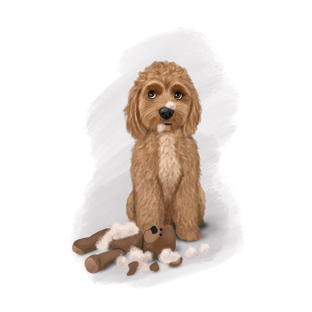 Cockapoo It Wasn’t Me Mounted Print