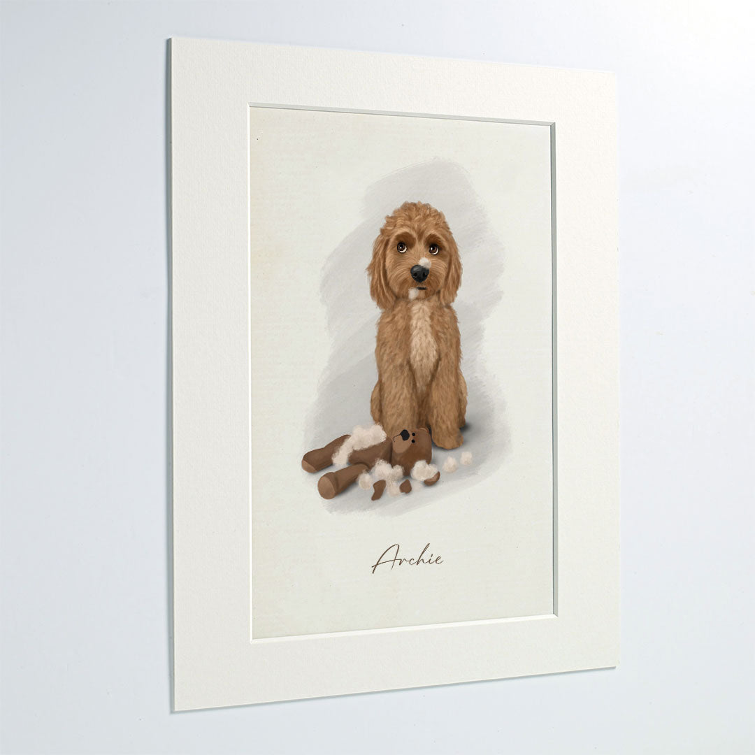 Personalised Cockapoo - "It wasn't me" - Mounted