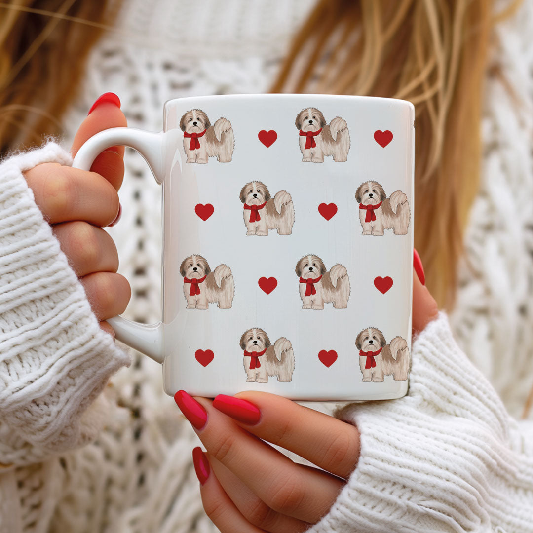 Lhasa Apso Cosy Pattern Mug
