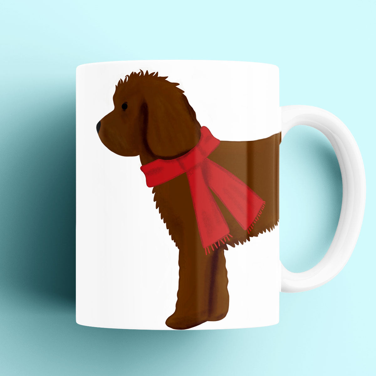 Set of Two Cosy Chocolate Cockapoo Mugs