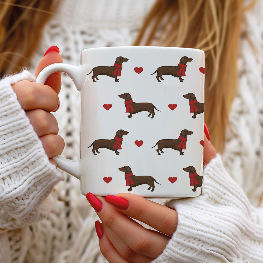 Dachshund Cosy Pattern Mug
