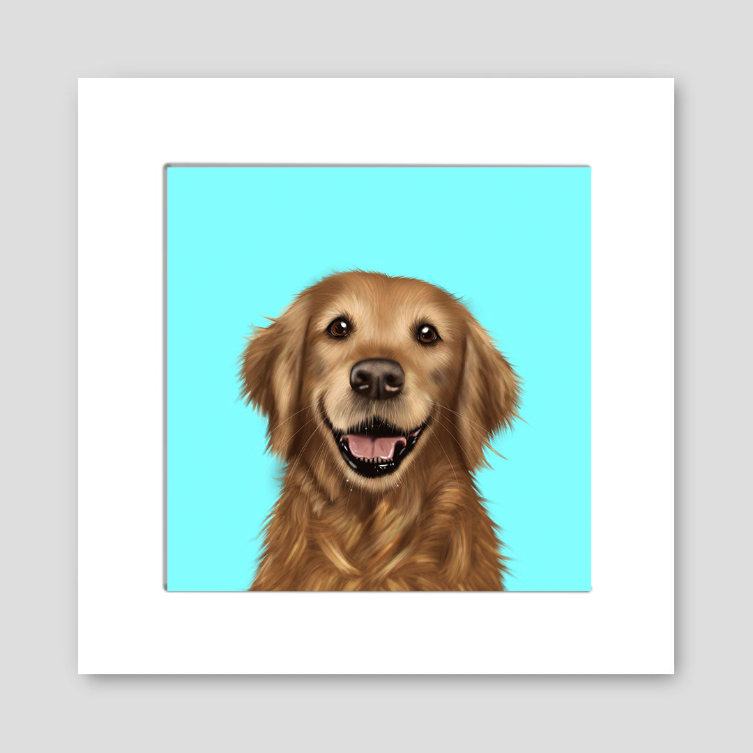 Golden Retriever Mounted Print