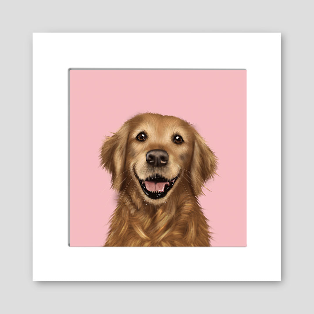 Golden Retriever Mounted Print