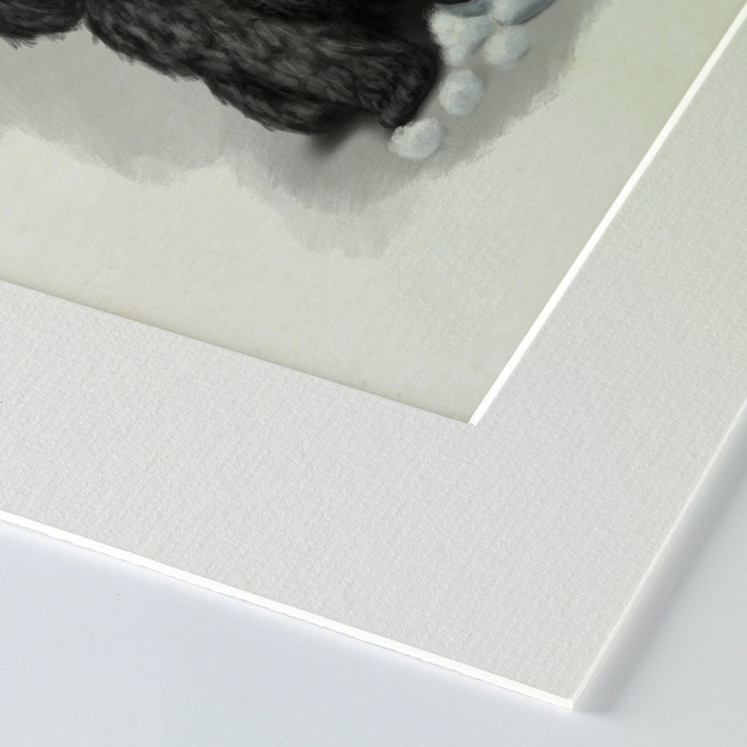 Personalised Black Cockapoo - The Teddy is Defeated - Mounted