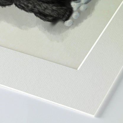 Personalised Black Cockapoo - The Teddy is Defeated - Mounted