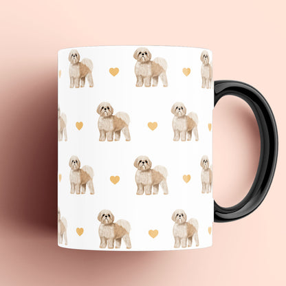Shih Tzu and Hearts Patterned Mug