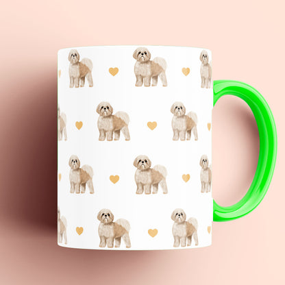 Shih Tzu and Hearts Patterned Mug