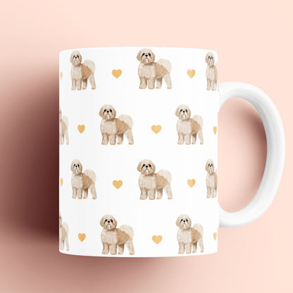 Shih Tzu and Hearts Patterned Mug