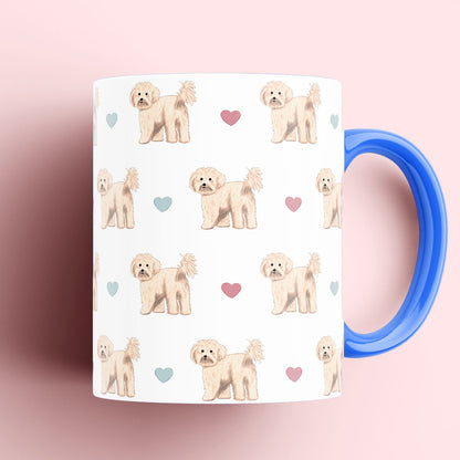 Cavachon and Hearts Patterned Mug