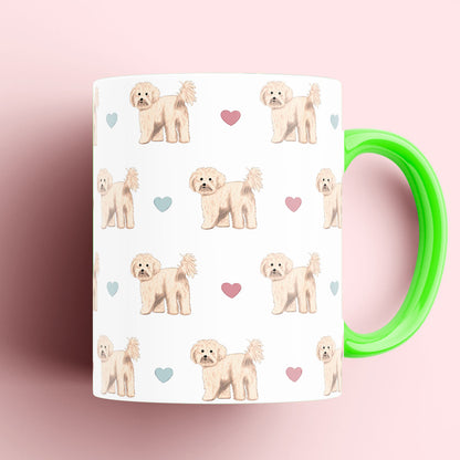 Cavachon and Hearts Patterned Mug