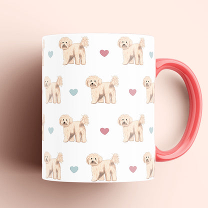 Cavachon and Hearts Patterned Mug