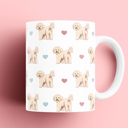 Cavachon and Hearts Patterned Mug