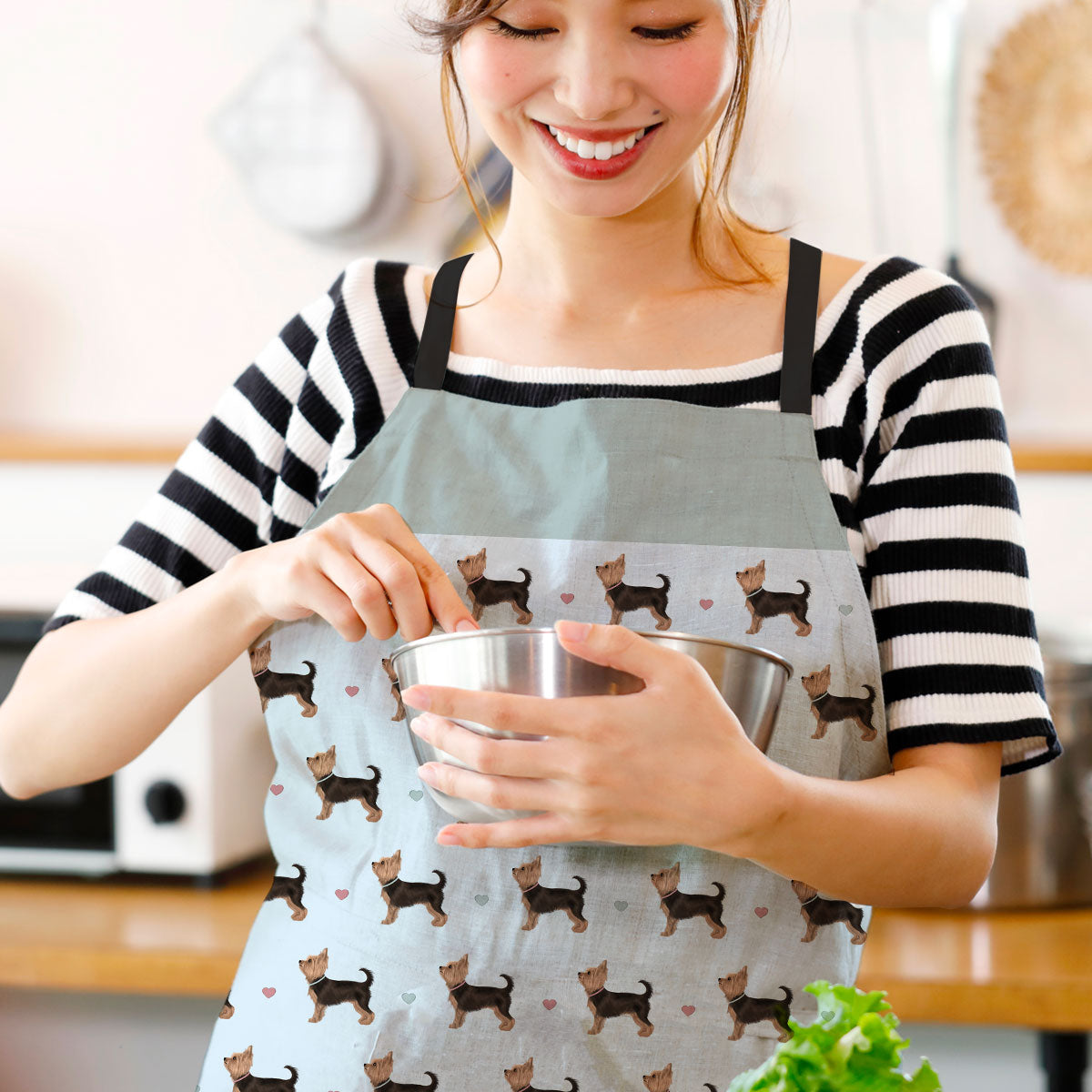 Yorkshire Terriers and Hearts Apron