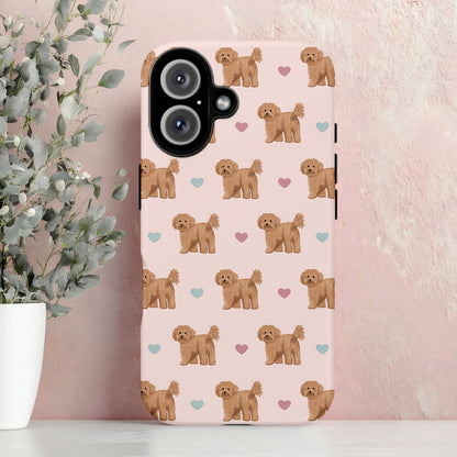 Cavapoos and Hearts iPhone Tough Case