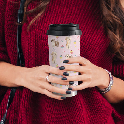 Lhasa Apso and Cupcakes Travel Mug
