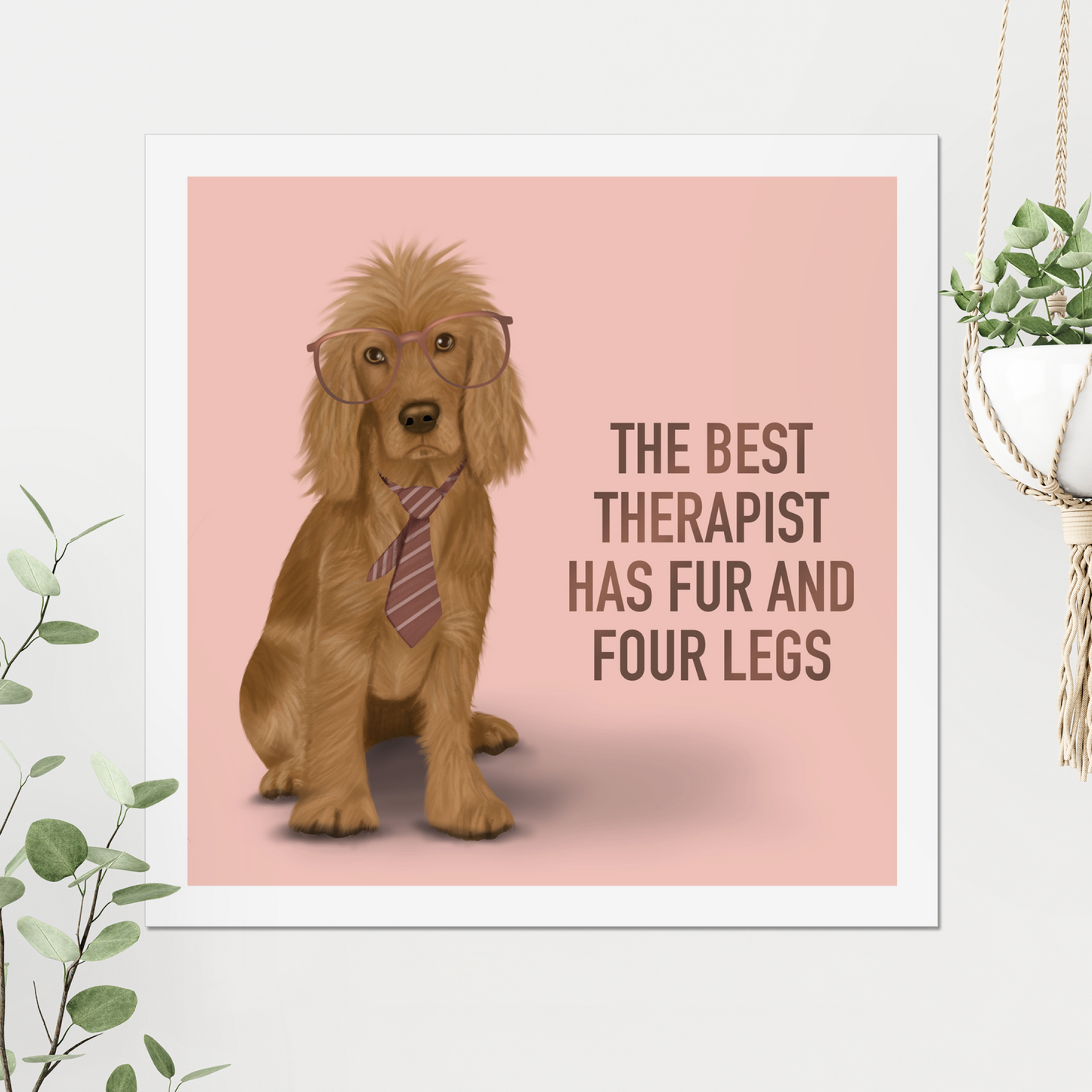 Golden Cocker Spaniel Therapist - Art Print