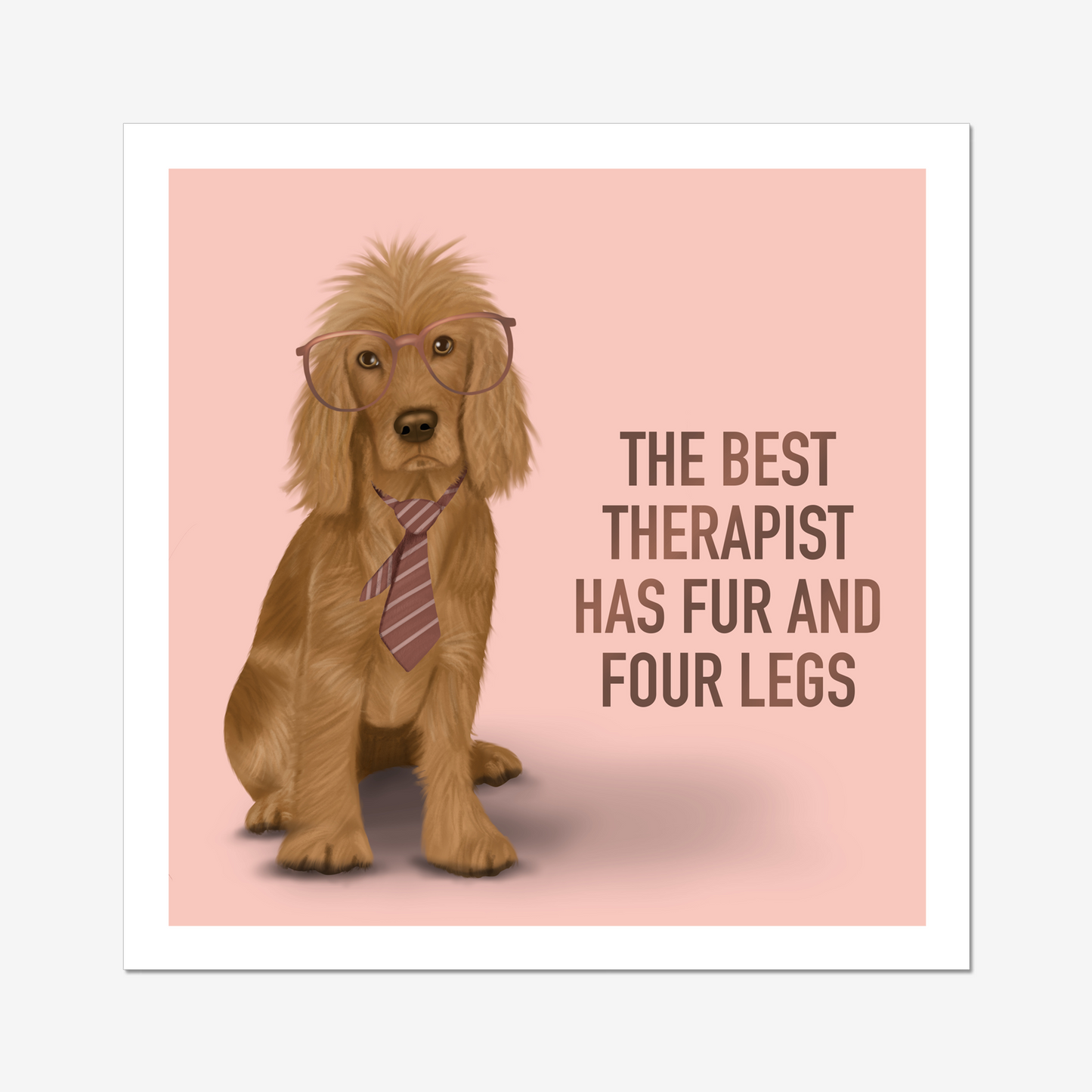 Golden Cocker Spaniel Therapist - Art Print