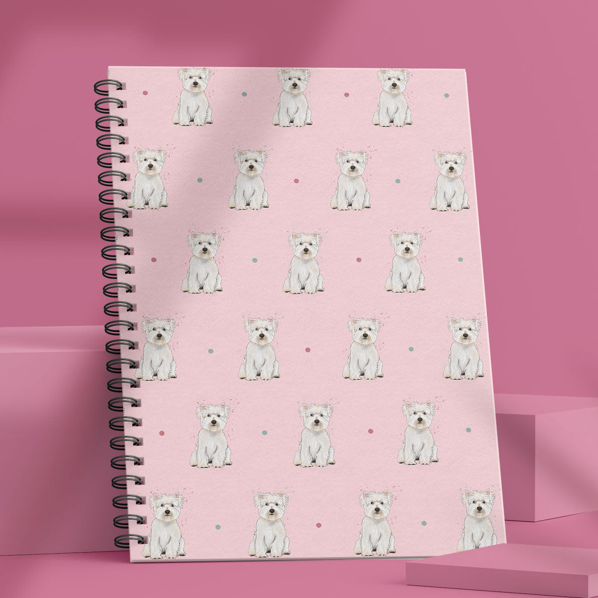 West Highland Terrier Patterned Notebook