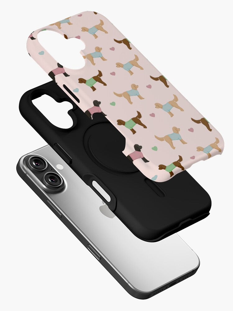 Cockapoos and Hearts iPhone Tough Case