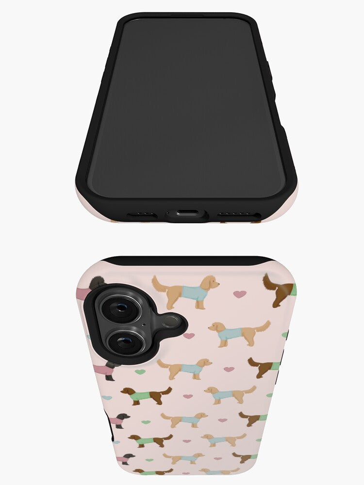 Cockapoos and Hearts iPhone Tough Case