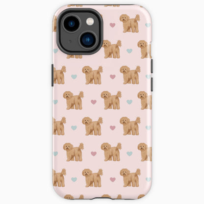 Cavapoos and Hearts iPhone Tough Case