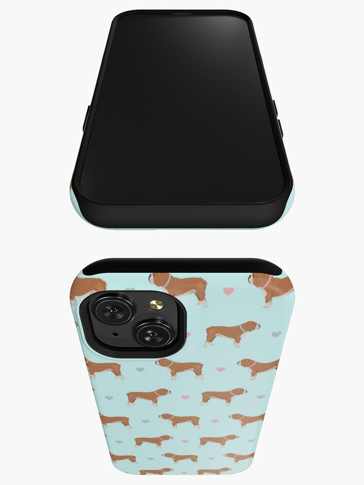 Red and White Bulldogs iPhone Tough Case