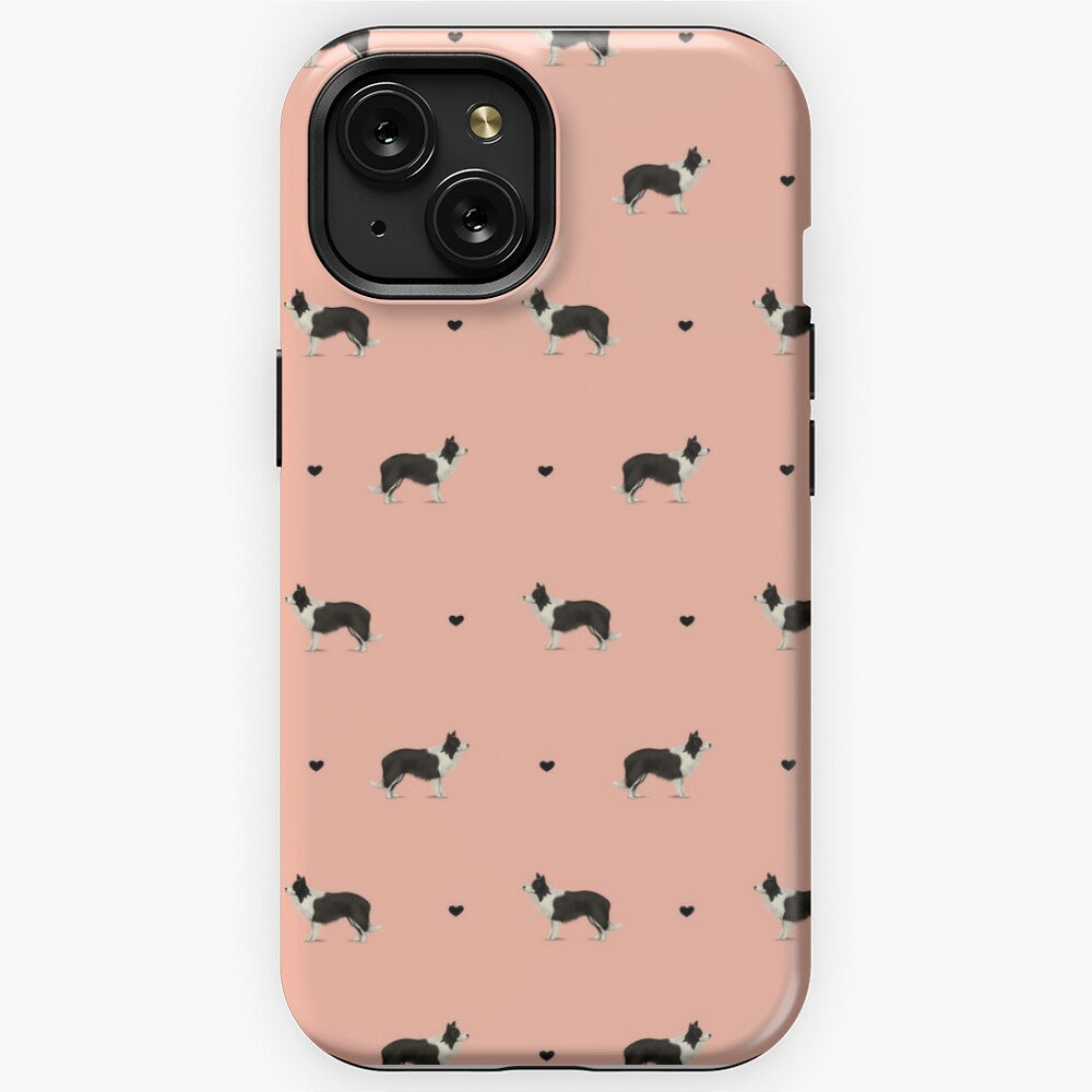 Border Collies and Hearts iPhone Tough Case