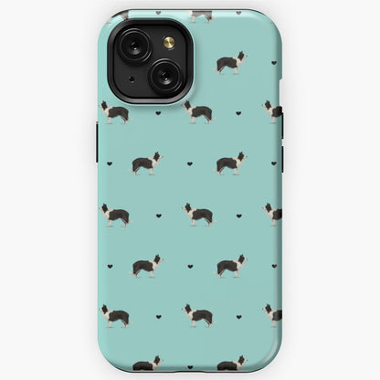 Border Collies and Hearts iPhone Tough Case