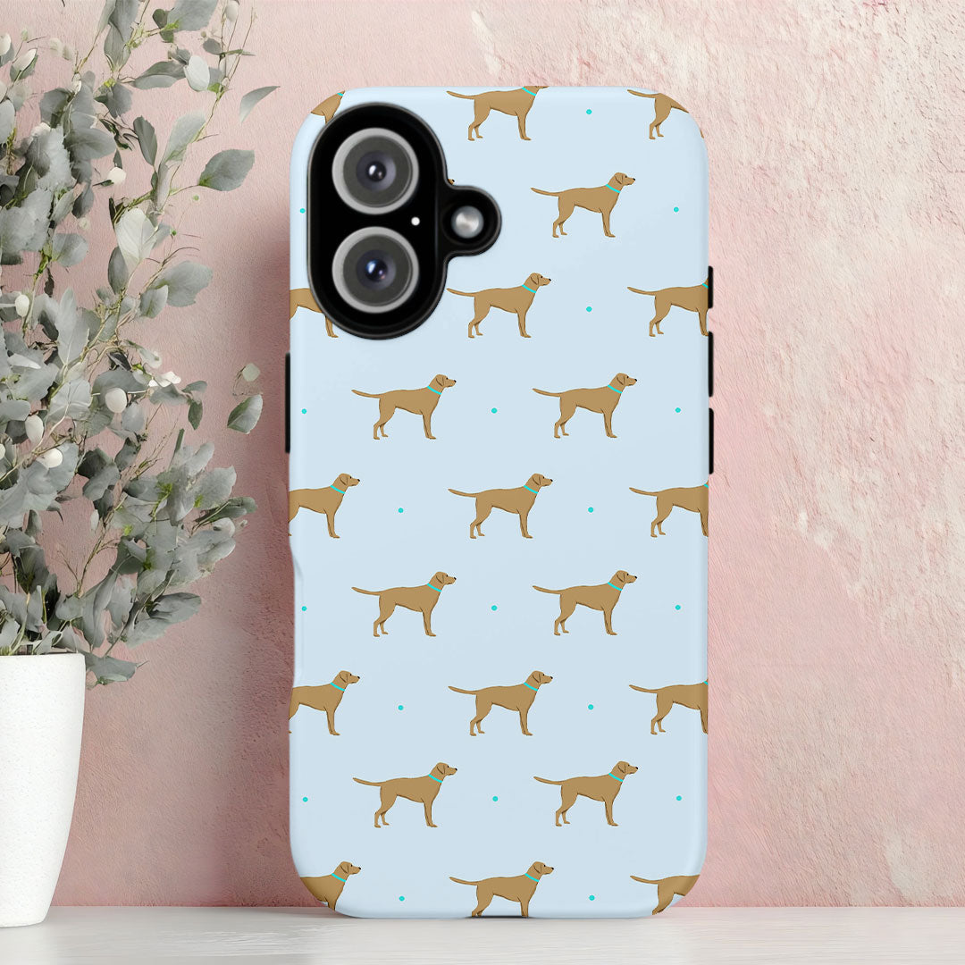 Yellow Labrador Pattern iPhone Tough Case