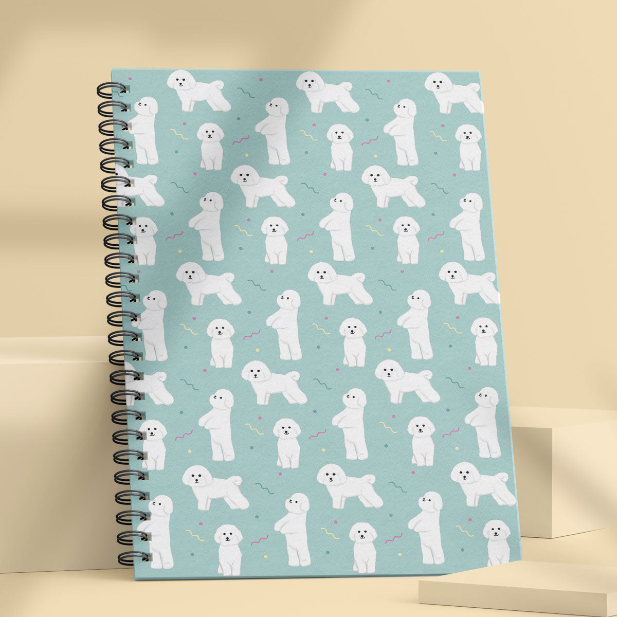 Bichon Frise Patterned Notebook