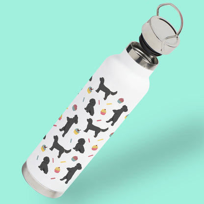 Black Cockapoos and Cupcakes Water Bottle