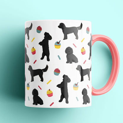Black Cockapoos and Cupcakes Patterned Mug