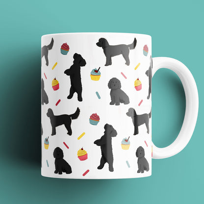 Black Cockapoos and Cupcakes Patterned Mug