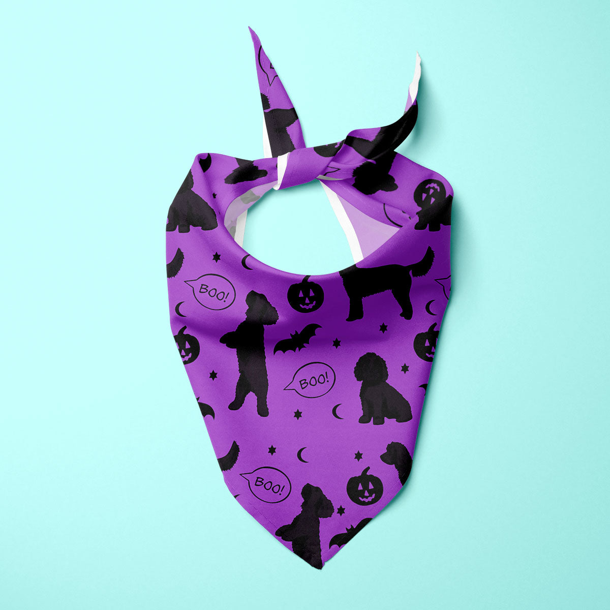 Black Cockapoo Halloween Edition Dog Bandana